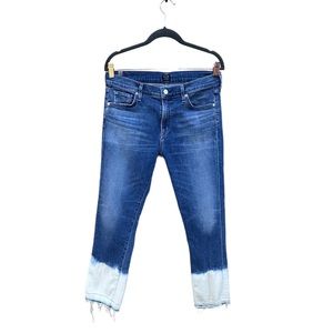 Citizens Of Humanity Agnes Avedon Crop Midrise Slim Straight Ombre Jeans 29